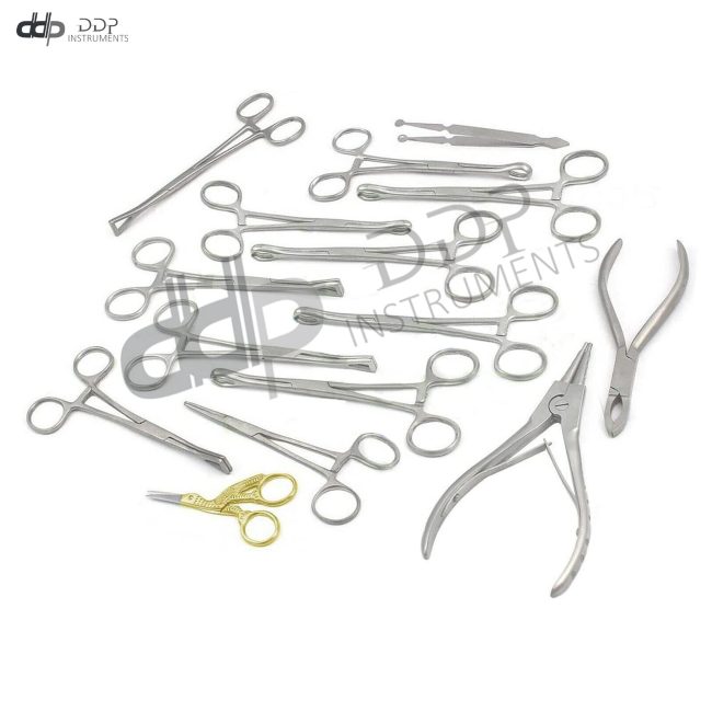 16 Pc BODY PIERCING Hemostat SPONGE CLAMP  Instruments