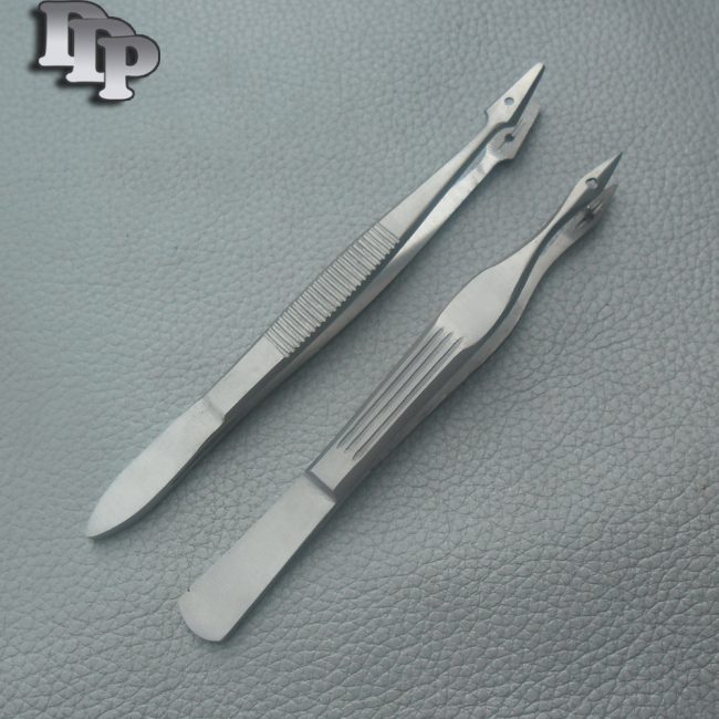 2 CARMALT SPLINTER TWEEZER Straight+Angle Surgical Instruments