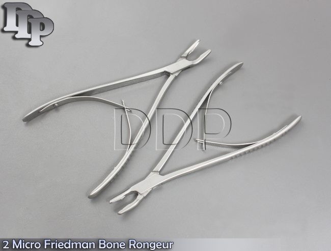 2 Micro Friedman Bone Rongeur Slightly Curved 6" orthopedic, surgical veterinary