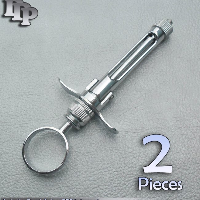 2 Pieces Of Aspirating Breech Syringe Instruments