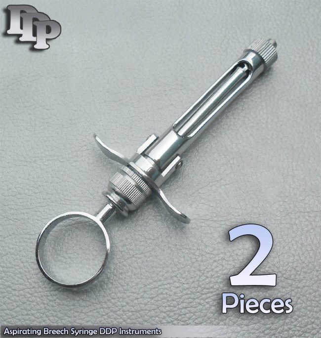 2 Pieces Of Aspirating Breech Syringe Instruments