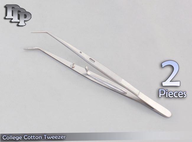 2 Pieces Of College Cotton Tweezer Plier With Lock Instruments