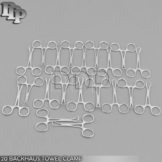 20 Backhaus Towel Clamp Locking Forceps 5.5''Grasping Tissue Surgical Veterinary