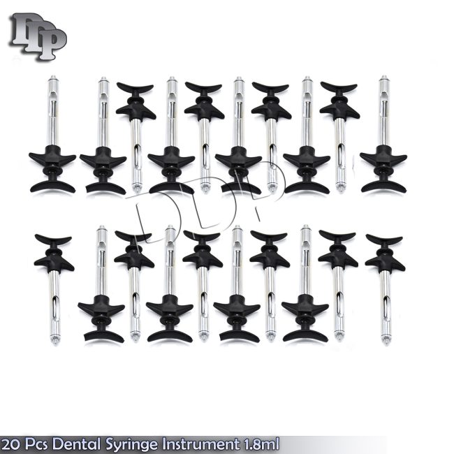 20 Pcs Dental Syringe Instrument 1.8ml Self Aspirating Cartridge Syringe DN-2214