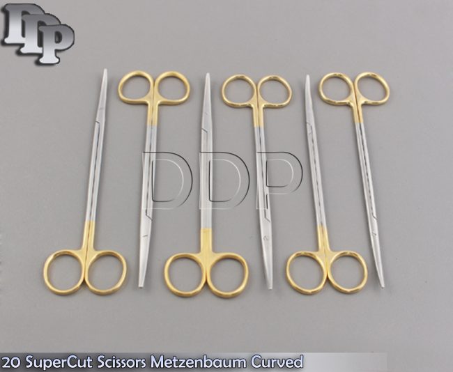 20 SuperCut Scissors Metzenbaum 7" Surgical Dental Veterinary Instruments Curved