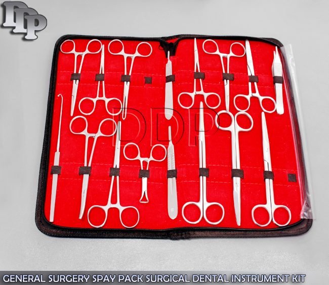 23 EA O.R PREMIUM GRADE GENERAL SURGERY SPAY PACK SURGICAL DENTAL INSTRUMENT KIT