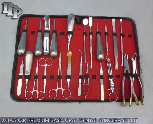 23 PCS O.R PREMIUM BASIC ORAL DENTAL SURGERY SURGICAL INSTRUMENTS SET KIT DN-561