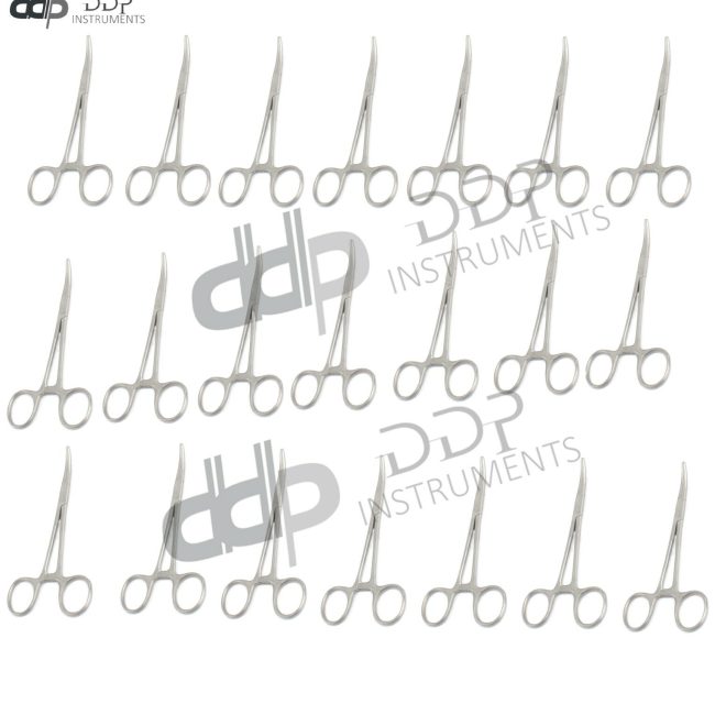 24 Kelly Hemostat Forceps Locking Clamps 8" Curved Stainless Steel