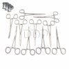 24 Pieces Kelly Hemostat Locking Forceps Straight + Curved 8" Stainless Steel
