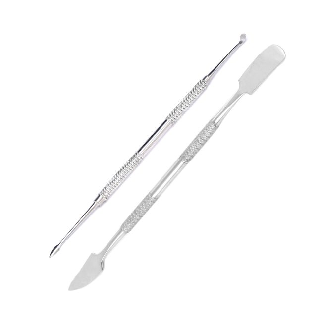 2Pcs Set Dental Graver Wax Carver Gritman Spatula Lab Waxing Scooping Spreading