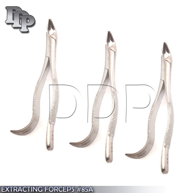 3 PIECES OF EXTRACTING FORCEPS # 85A DENTAL SURGICAL INSTRUMENTS