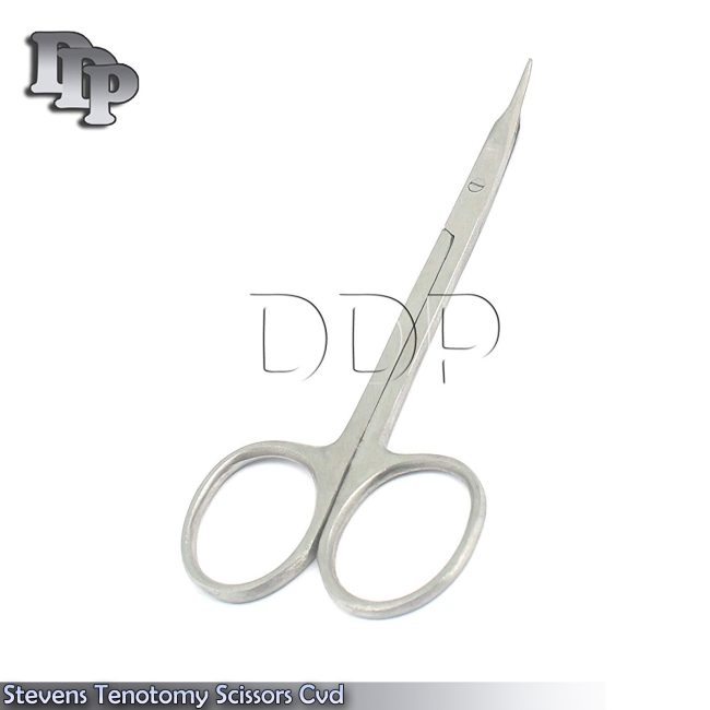 3 Pcs Steven Tenotomy Scissors 4.5" Curved Tip 3cm Surgical Instruments