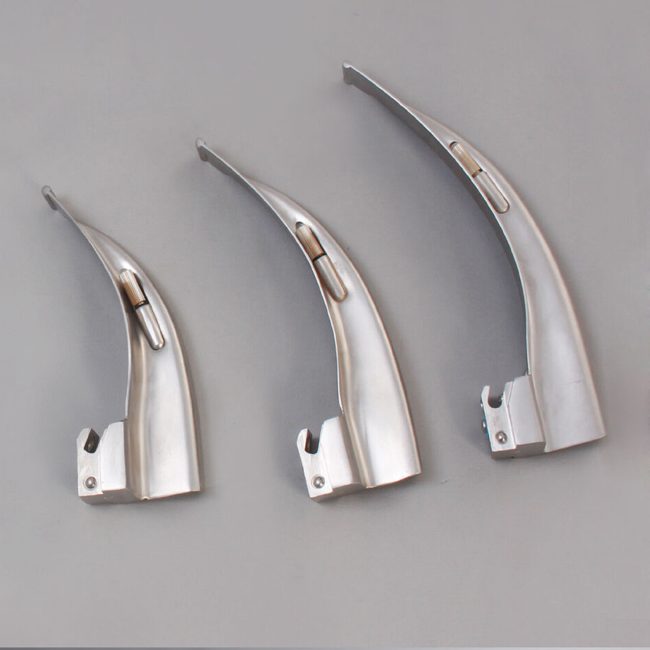 3 Pieces Laryngoscope MACINTOSH BLADE #2 + 3 + 4 ENT ANESTHESIA SET