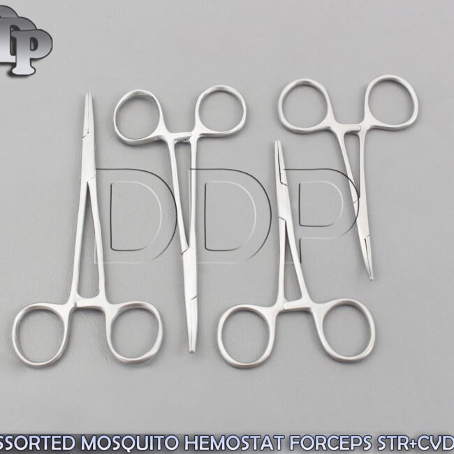 4 ASSORTED MOSQUITO HEMOSTAT FORCEPS STR+CVD SURGIVAL VETERINAY INSTRUMENTS