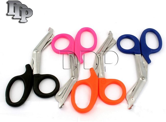 4 PARAMEDIC UTILITY BANDAGE TRAUMA EMT EMS SHEARS SCISSORS 5.5"-BLUE-OR-PNK-BLK