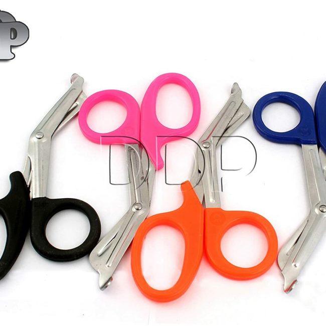 4 PARAMEDIC UTILITY BANDAGE TRAUMA EMT EMS SHEARS SCISSORS 5.5"-BLUE-OR-PNK-BLK