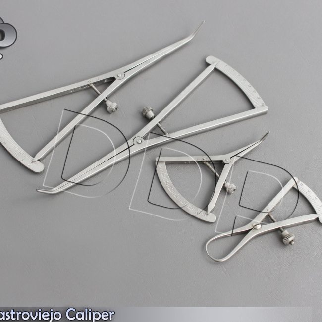 4 Pcs Castroviejo Long, Medium, Small & Round Caliper Graduated 0-40mm