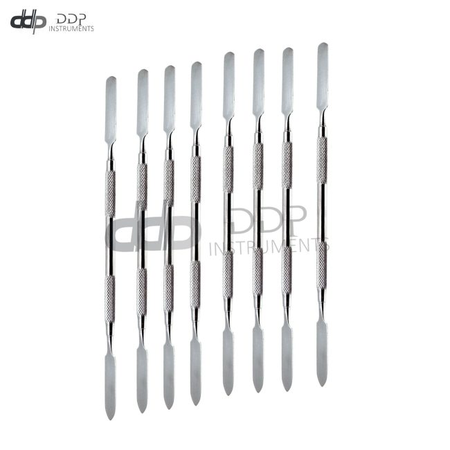 8 Pcs Dental Cement /Wax Spatulas Double Ended Mixing Scraper Stainless Steel