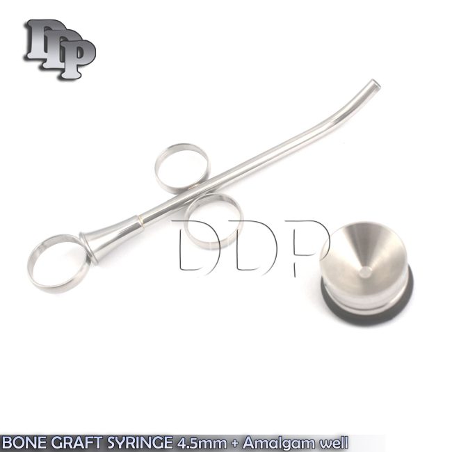 BONE GRAFT SYRINGE 4.5mm + Amalgam well Implant Dental Instruments