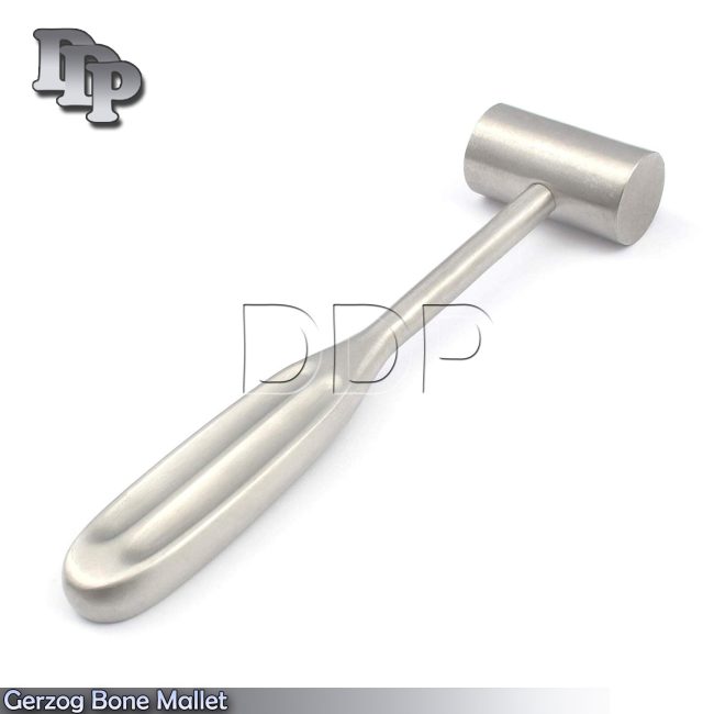 Bone mallet Hammer. With Lead Filled Heads. (L 18 cm, 7")