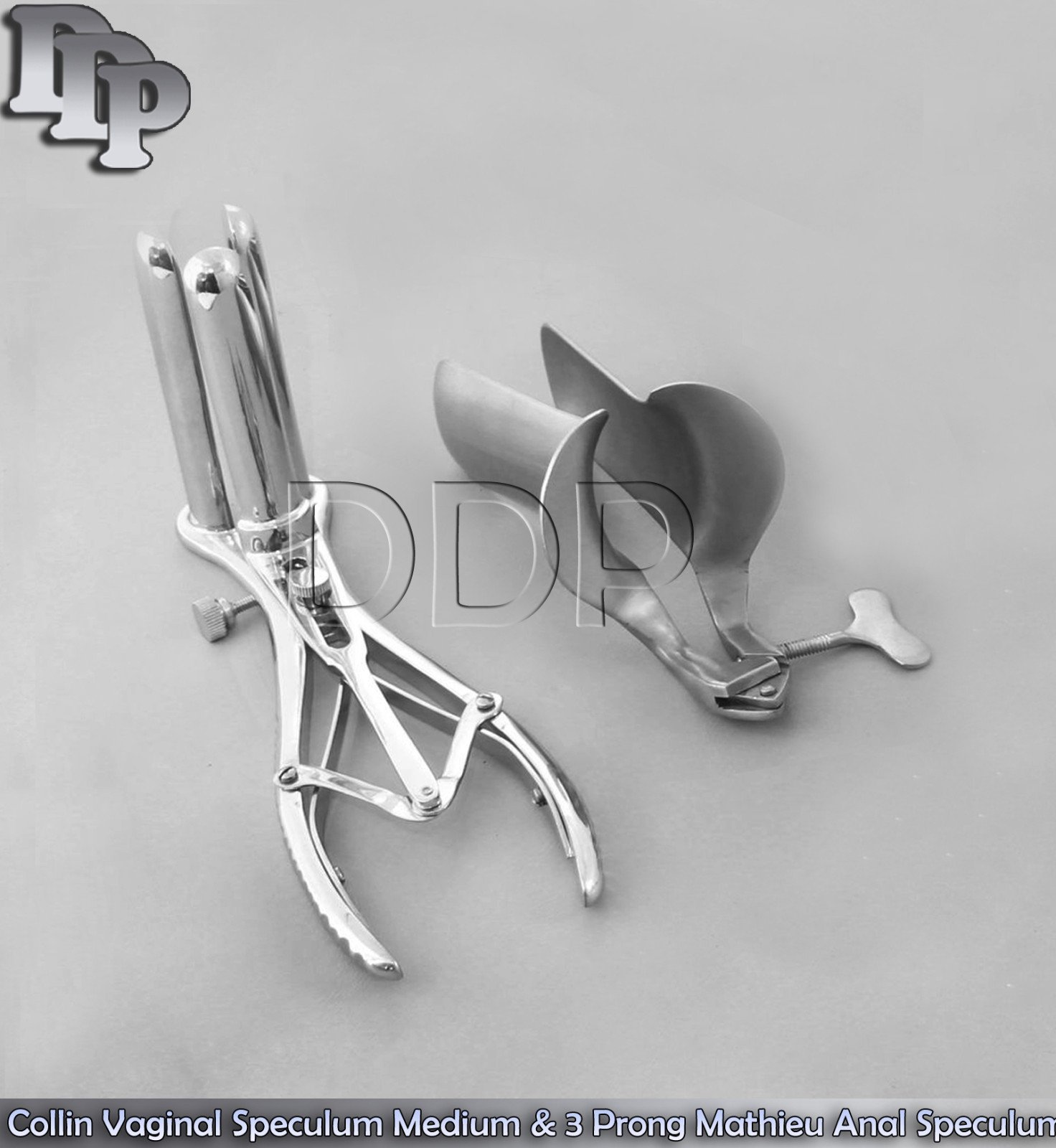 Collin Vaginal Speculum Medium & 3 Prong Mathieu Anal Speculum - Image 3