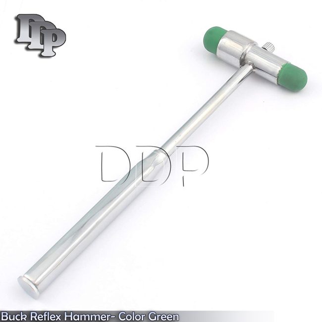 DDP Brand New 1 Pcs Neurological Buck Reflex Hammer- Color Green Medical Instru