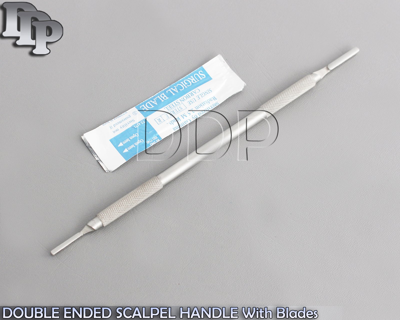 DOUBLE ENDED SCALPEL KNIFE HANDLE #3 #4+20 SURGICAL CARBON STEEL BLADES #11 #24