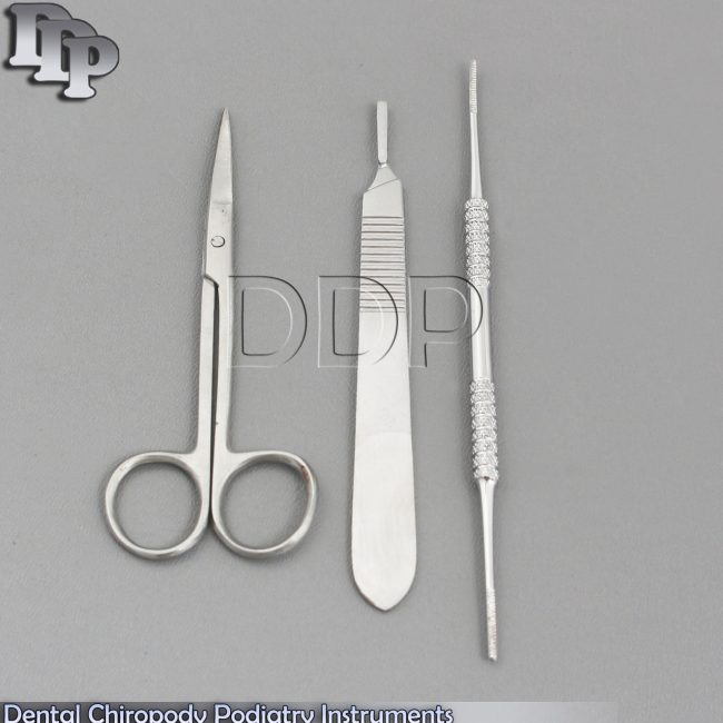 Dental Chiropody Podiatry Instruments, Nail File, Iris Scissor 4.5'' STR BTS-233