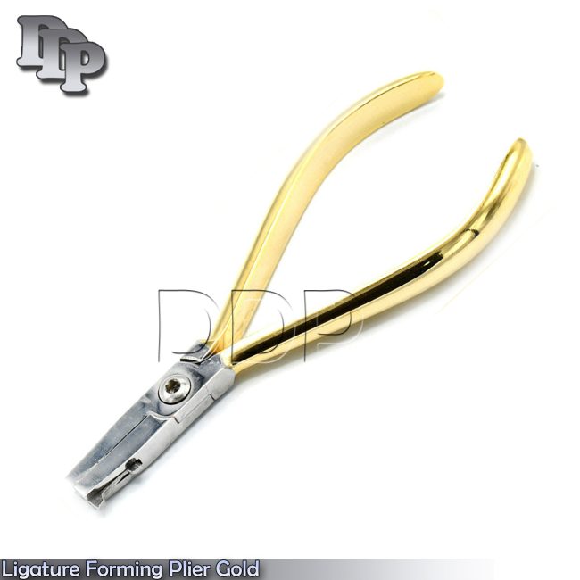 Dental Orthodontic Ligature Wire Forming Bending Plier Gold Plated Instru DP-19