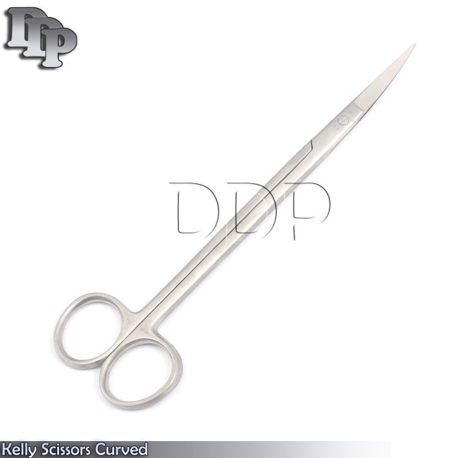 Dental Surgical Medical ENT Scissors Kelly Curved 7" Sharp/Sharp Instruments