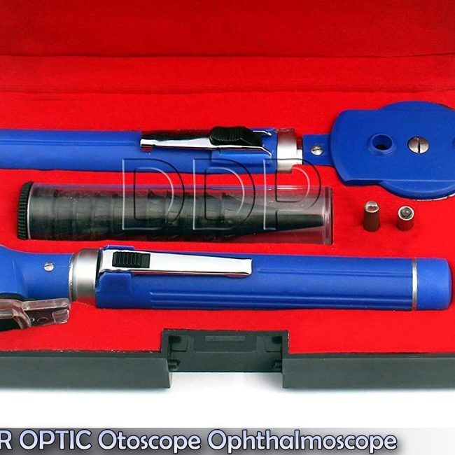 FIBER OPTIC Otoscope Ophthalmoscope Examination LED Diagnostic ENT Blue NT-949