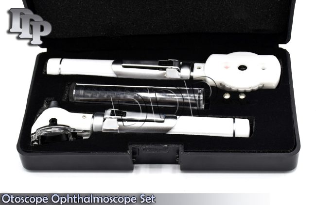 FIBER OPTIC Otoscope Ophthalmoscope Examination LED Diagnostic ENT White NT-981