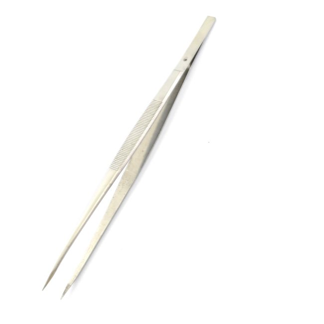 Fine Point Straight Tweezer / Forceps, 9 inch Stainless Steel DS-1936