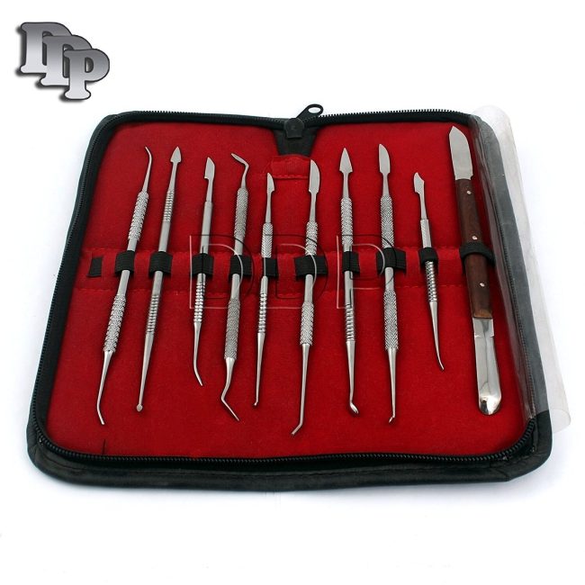 GERMAN Stainless Dental Lab Equipment Dental Kit Wax Carving Tool Set