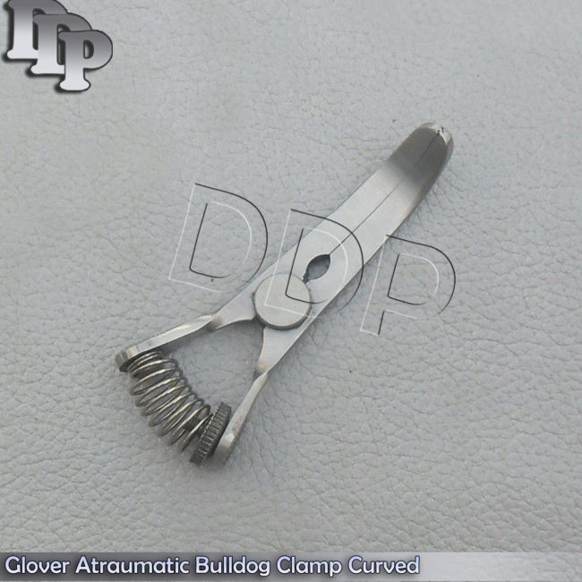 Glover Atraumatic Debakey Bulldog Clamp 2.75'' Curved Surgical Instruments
