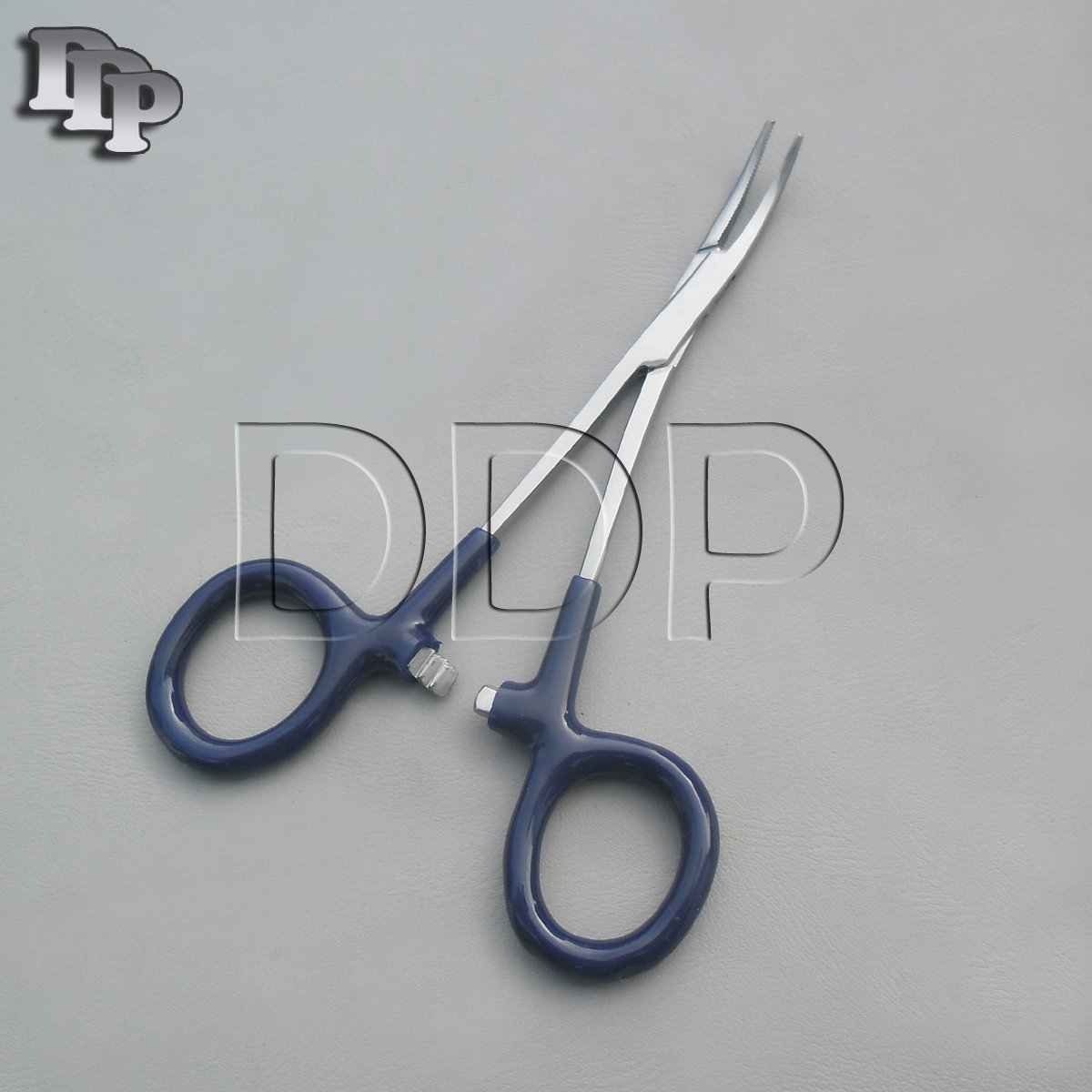 Hemostats Mosquito Forceps Surgical Instruments, Blue Dep Handle 3.5" Curved