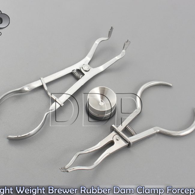 Ivory Light Weight Brewer Rubber Dam Clamp Forceps Amalgam Well Pot Restorative