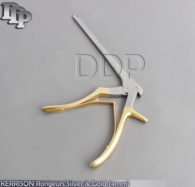 KERRISON Rongeurs Silver & Gold (4mm) Cervical Orthopedic Surgical Instruments