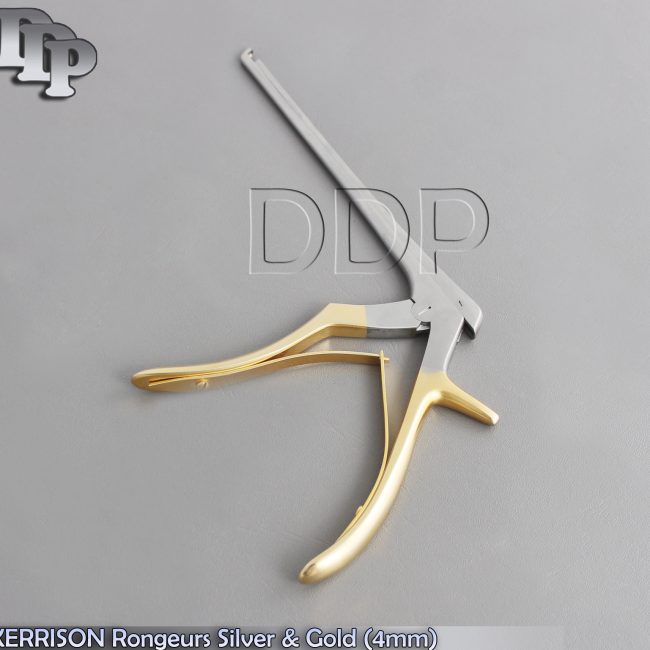 KERRISON Rongeurs Silver & Gold (4mm) Cervical Orthopedic Surgical Instruments