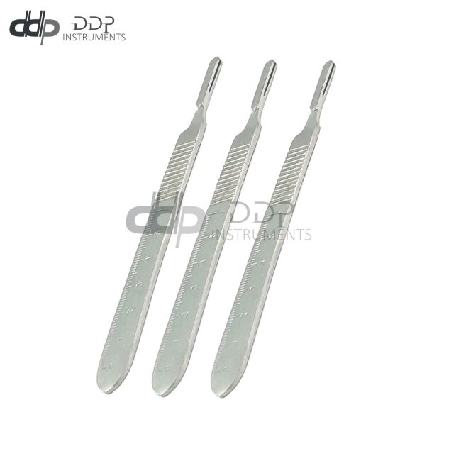 LOT OF 3 GERMAN PREMIUM SCALPEL HANDLE #4 WITH SCALE FOR CRAFTS AND MORE
