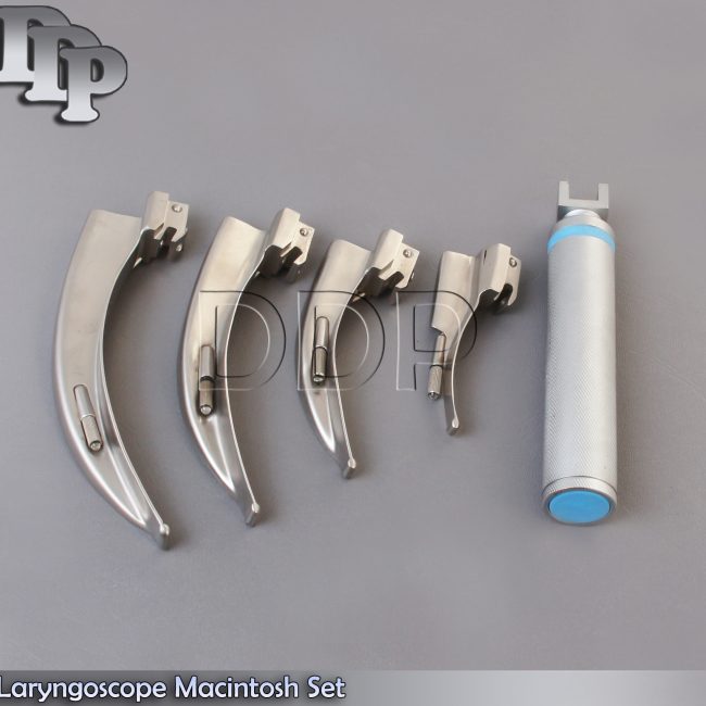 Laryngoscope Macintosh Set 1AA handle, 4 Macblades OR LS-3077