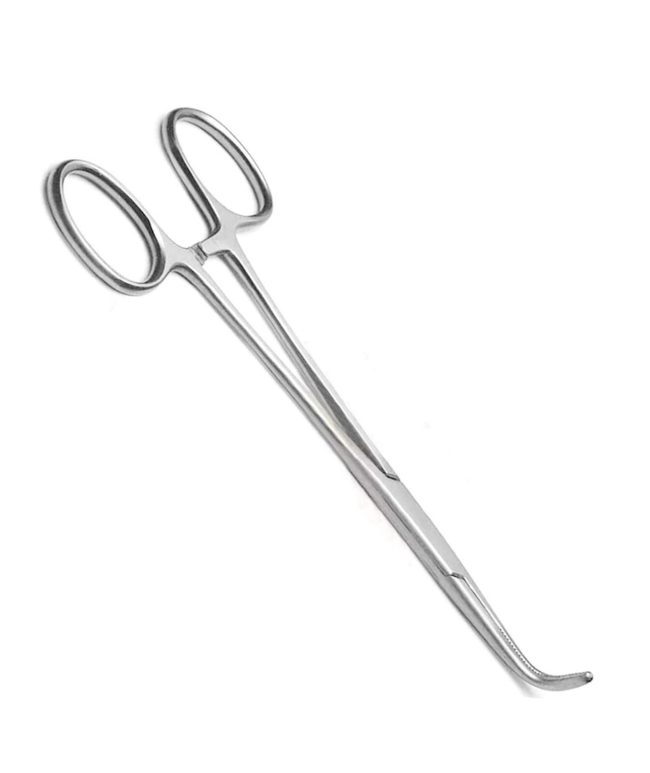Lot Of 5 Pcs Stainless Steel Right Angle Angled Hemostat Mixter Forceps 5.5"