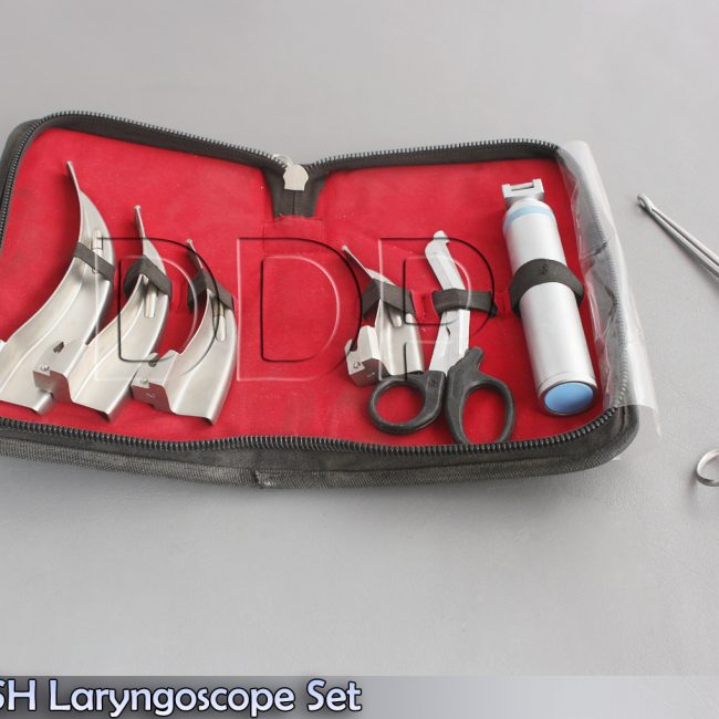 MACINTOSH Laryngoscope Set EMT w/4 Bulb, 1 shear,1magil LS-3079