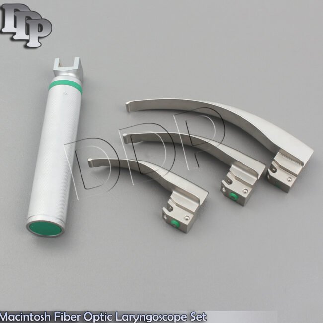 Macintosh Fiber Optic Set No. 1, 2 & 3 LED Bulb Surgical Instrument