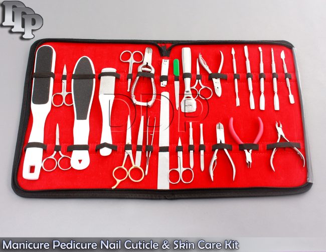 Manicure Pedicure Nail Cuticle & Skin Care Kit New 27 Pcs BTS-138