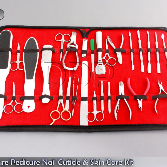 Manicure Pedicure Nail Cuticle & Skin Care Kit New 27 Pcs BTS-138