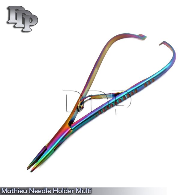 Mathieu Needle Holder Multi/ Rainbow Orthodontic lab Instrument Ligature Forceps