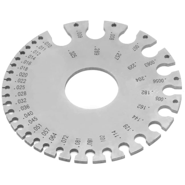 Metal Round Wire Gauge Measuring Tool Thickness Diameter Gage SWG Sheet WG-001