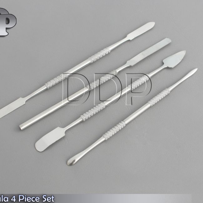 Metal Spatula 4 Piece Set Tools Dental Carver Wax Surgical - New Stainless Steel