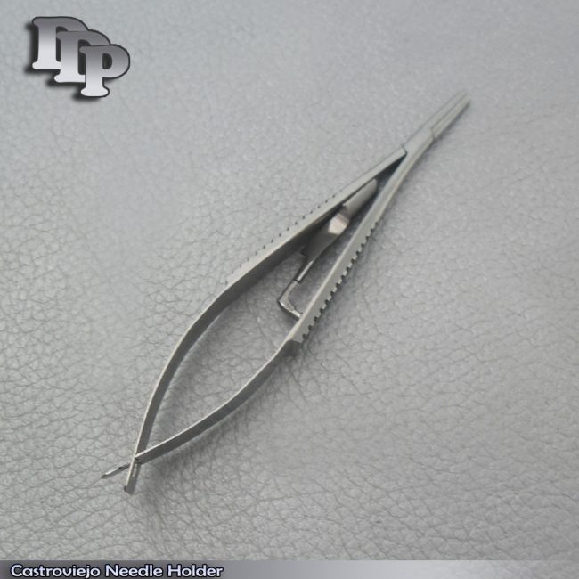 Micro Castroviejo Needle Holder 6" Straight With Lock Surgical Instruments